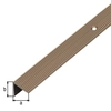 Brown aluminum stair nosing 2000x21x21mm