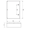 Electrical panel 600x500x220mm with transparent door IP65 IK10 UV without halogen