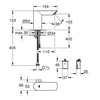 Grohe Bau Cosmopolitan E electronic washbasin mixer, infrared 1 / /2 with mixer and adjustable temperature limiter,6V