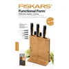 5 conjunto de facas em bloco de bambu Functional Form™ 1057552