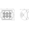 TruckLED LED cree work light 14 W,12/24 V, IP67, 6500K, Homologation R10