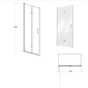 Besco Exo-H 80 cm foldable shower doors - additional 5% DISCOUNT with code BESCO5