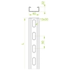 Reinforced C-section CWC40H22/2, sheet thickness 2,0mm