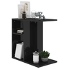 Lumarko Side table, high gloss, black, 50x30x50 cm, chipboard
