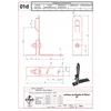 Lightning protection holder for sheet metal H-70mm. ZZ