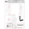 Angled roof mount for lightning protection H-70mm.ZZ twisted