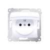 Version socket IP44 contact shutter with frame seal, white Simon54