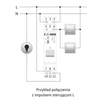 Bistable relay BIS-411B with button for manual control, mounting on a DIN rail