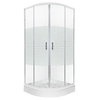 Kerra Madera STR semi-circular shower cabin 90 with a shower tray