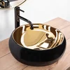 Rea Luna black/gold countertop washbasin - Additionally 5% discount with code REA5