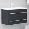 Lumarko 2-piece bathroom furniture set, gray, chipboard