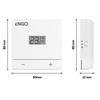 Wired temperature controller, ENGO EASY230W, daily, surface-mounted, white,230V