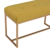 Bench, 80cm, mustard color, velvet