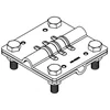 Cross connector 4-śrubowe M8 B=50mm (hot-dip galvanized steel) AN-03A/OG/-1