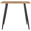 Dining table, oak and black, 80,5x80,5x73cm, MDF