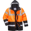 PORTWEST Two-color jacket Hi-Vis Traffic Size: M, Color: orange-gray