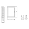 Flush-mounted 36 modular switchgear (3x12) IP40 transparent door Viko Panasonic