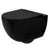 Rea Wall-hung toilet Carlo Mini Rimless Duroplast / Flat / ZM Black Mat REA-C8489
