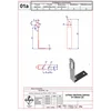 Angled roof mount for lightning protection H -130mm. ZZ