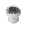 ONNLINE reducing chimney adapter, concentric DN 60/100 x 80/125 for condensing boilers with plastic adapter, universal