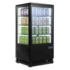 Polar refrigerated display cabinet black 68l