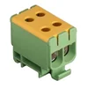 Connection terminal clamp 1 pole green yellow Cu-Al 4x50mm²​​​​​​​ mounting on DIN rail 35mm 145A (Al) 160A ( Cu)