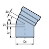 PVC elbow 160x160/88 class S