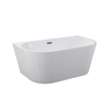 Free-standing wall-mounted bathtub Besco Vica 170 including siphon cover with gold overflow - ADDITIONALLY 5% DISCOUNT FOR CODE BESCO5