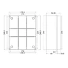 Square applied box 240x190x90mm IP56 for distribution junction ABS UV resistance without grommet smooth edges