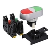 Push button, complete Spamel ST22-2KL-11-Z/C Flat Red/green Screw connection Plastic Grey