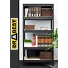 Push-in steel bookcase 1800x900x400 -5 shelves - load capacity of the shelf 120 kg - blackwood satin laminate board - DRABEST