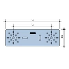 Flat mounting plate for the BATTERY +6 screw