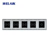 WELAIK five-way switch panel glass 1+2+2+2+2 - gray