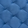 Bench, blue, 97 cm, velvet and stainless steel