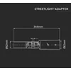 V-TAC LED street lighting adapter 60/62mm