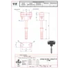 Universal lightning protection holder for hoop iron and wire Fi 12 L -100