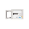 Surface-mounted switchgear NRP-12 with glass and lock.Place for 12 type protection S.IP31