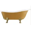 Besco Olaya Glam Freestanding Bathtub gold 160 + black legs - additional 5% DISCOUNT with code BESCO5