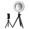 LED MINI RING LIGHT 6"" WITH MIRROR AND PHONE STAND