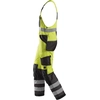 Men's Reflective Snickers Work Trousers with Suspenders - Black / Yellow, Size 44