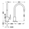 Tres Max chrome kitchen faucet 162440