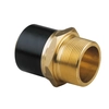 PE-brass adapter with male thread,DN40X1 1/4" PE100, SDR11, PN10 gaz/PN16 water, for assembly with electro-coupling or electro-reducing