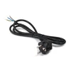 COLORED 3x1mm 1,5m power cable with grounding - Black