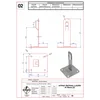 Roof lightning protection holder with H -70mm. ZZ plate