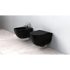 Rea Wall-hung toilet Carlo Mini Rimless Duroplast / Flat / ZM Black Mat REA-C8489