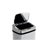 iQtech Clasik Quadrat 40 l, non-contact square waste bin, silver