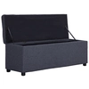 Bench with compartment. things, dark. gray color, 116cm, polyest.