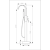 MEXEN VEDA bath faucet, free-standing, chrome 75433-00