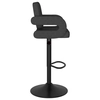 Lumarko Bar stools, 2 pcs, dark gray, upholstered in fabric