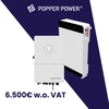 Hybrid Inverter and high voltage Battery Kit Popper Power Photovoltaic set